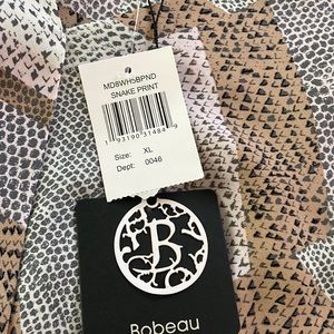 Snake print faux wrap dress